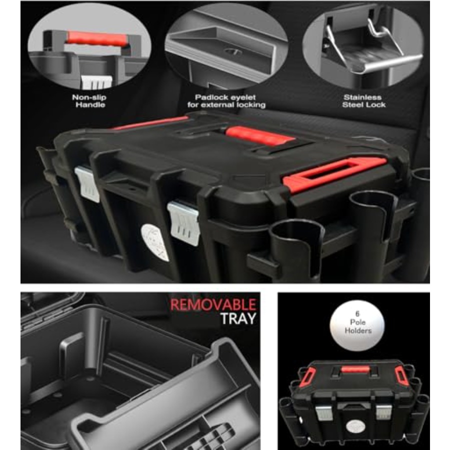 Kayak Fishing Crate - 6 Integr - Fishing Kayak Rod Holder บทวิจารณ์และราคา