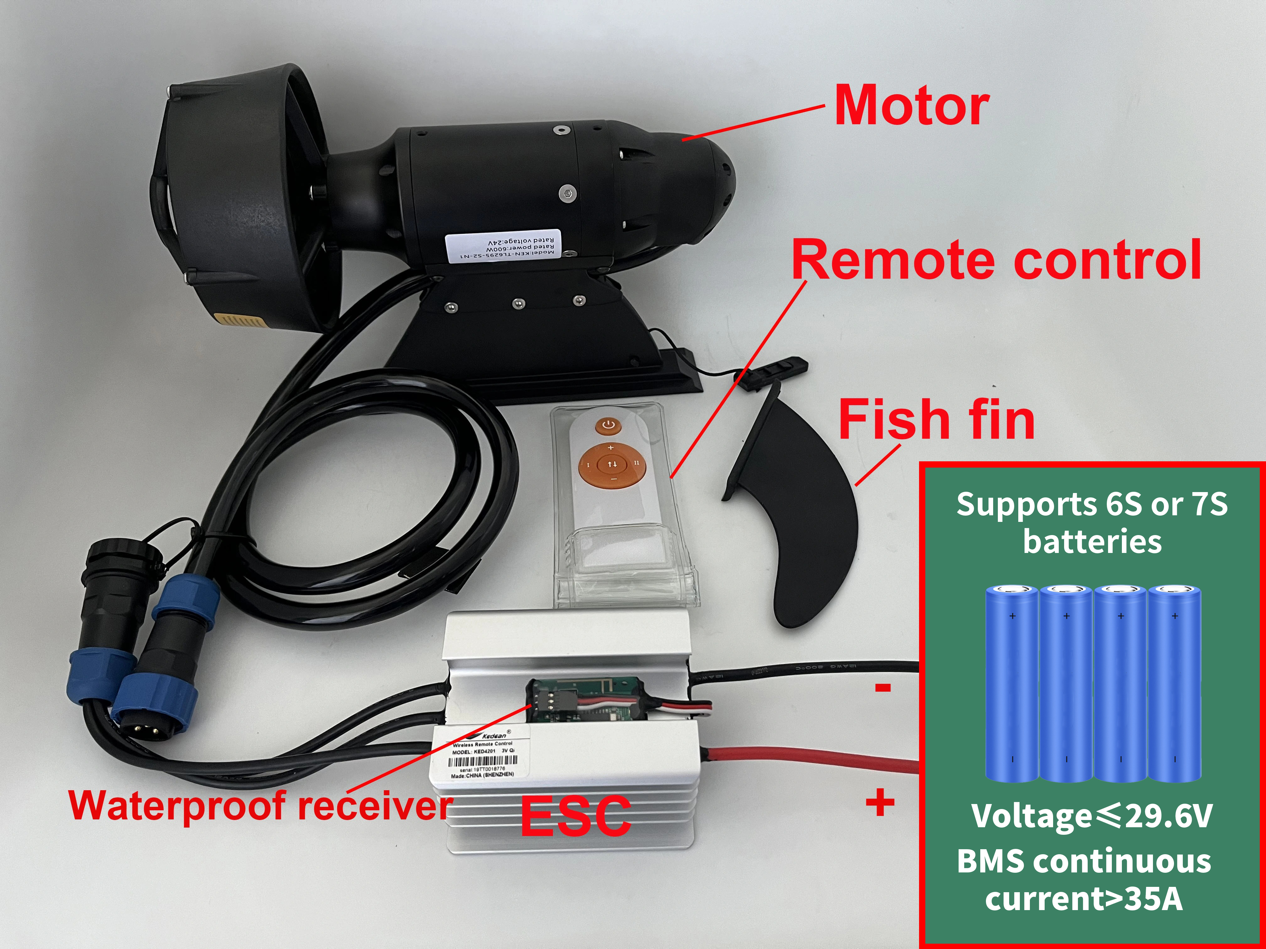 380W 600W Electric Fins Stand  - Fishing Kayak Trolling Motor บทวิจารณ์และราคา