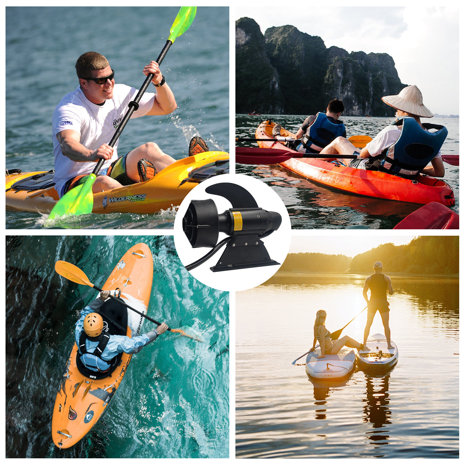 380W 600W Electric Fins Stand  - Fishing Kayak Trolling Motor บทวิจารณ์และราคา