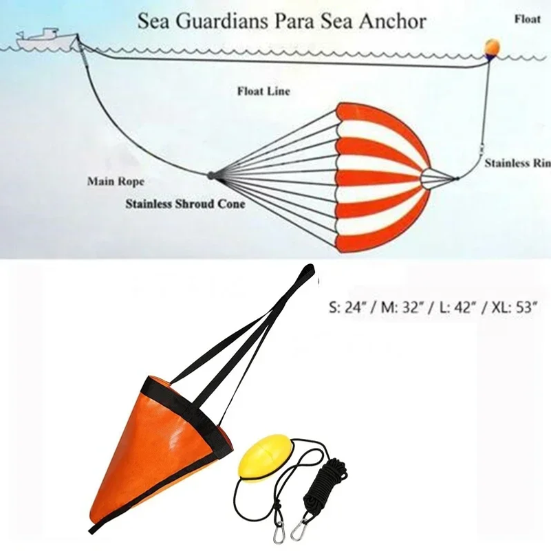 24/32/42/53'' Sea Drogue Ancho - Fishing Kayak Anchor บทวิจารณ์และราคา
