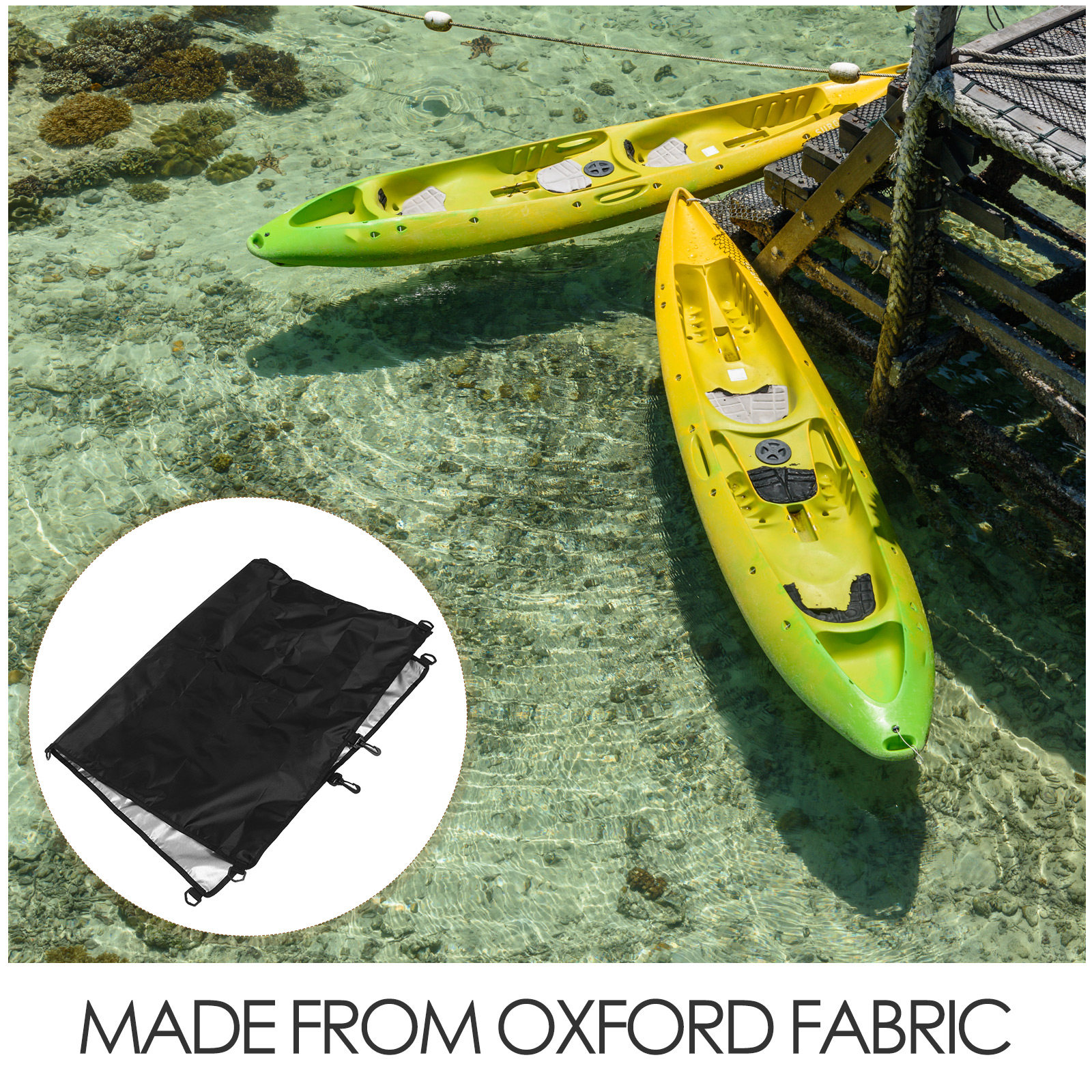 Waterproof Boat Cover for Kaya - Fishing Kayak Cart บทวิจารณ์และราคา